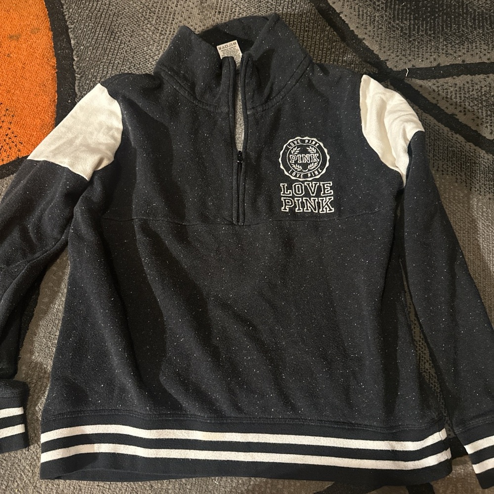 Victoria's Secret PINK Black and Gray Sweatshirt